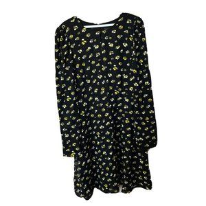 New Banana Republic Tall Country Floral Print Long Sleeve A Line Dress